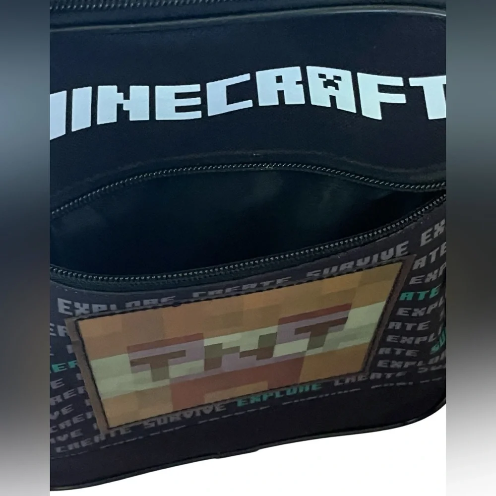 Minecraft Bioworld Backpack Creeper & TNT Print NWOT